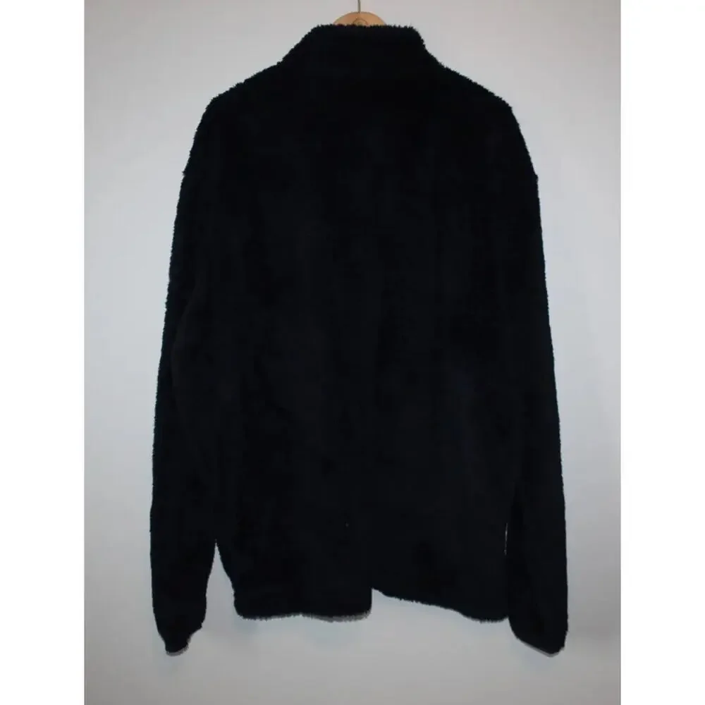 NWT Orvis 1/4 Button Fuzzy Fleece Pullover Navy Plush Sherpa Men's Sz XL H14598 - Picture 11 of 12